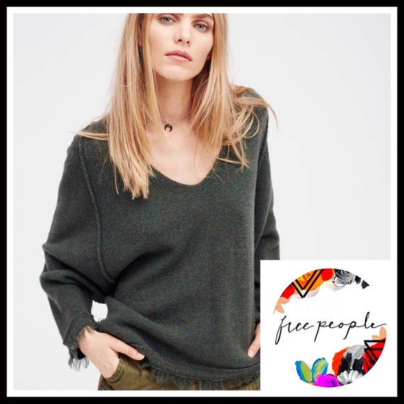 FREE PEOPLE V-NECK PULLOVER TUNIC SWEATER - Picture 5 of 7